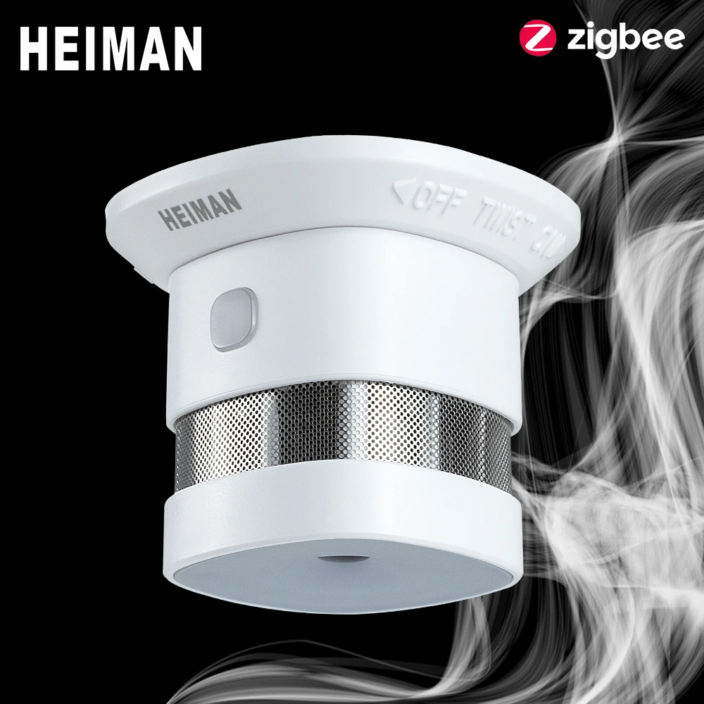 HEIMAN Zigbee 3.0 Alarm przeciwpożarowy czujnik dymu inteligentny system domowy 2.4GHz wysoka czułość czujnik zapobiegający bezpieczeństwu darmowa wysyłka