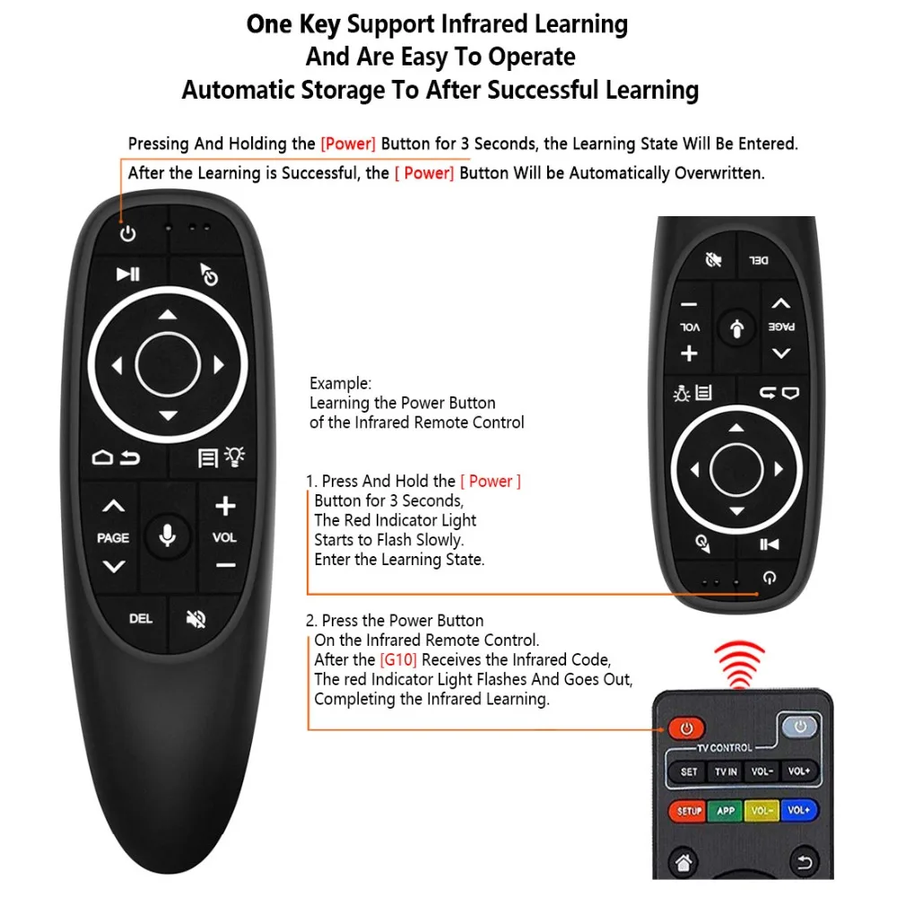 G10S PRO BT Voice Remote Control 2.4G With BT5.0 Wireless Air Mouse Gyroscope Smart Remote Backlit For Android TV Box PK G10