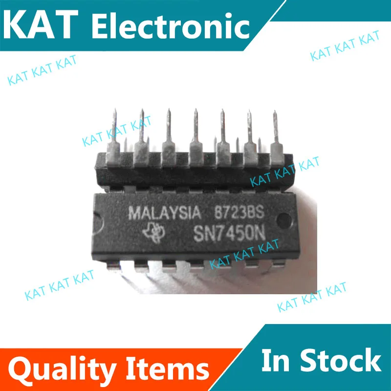 SN7450N, SN5450J, SNJ5450J, SNJ5450W, DIP-14, doble 2-amplio, puertas de 2 entradas o INVERT ampliables de una puerta