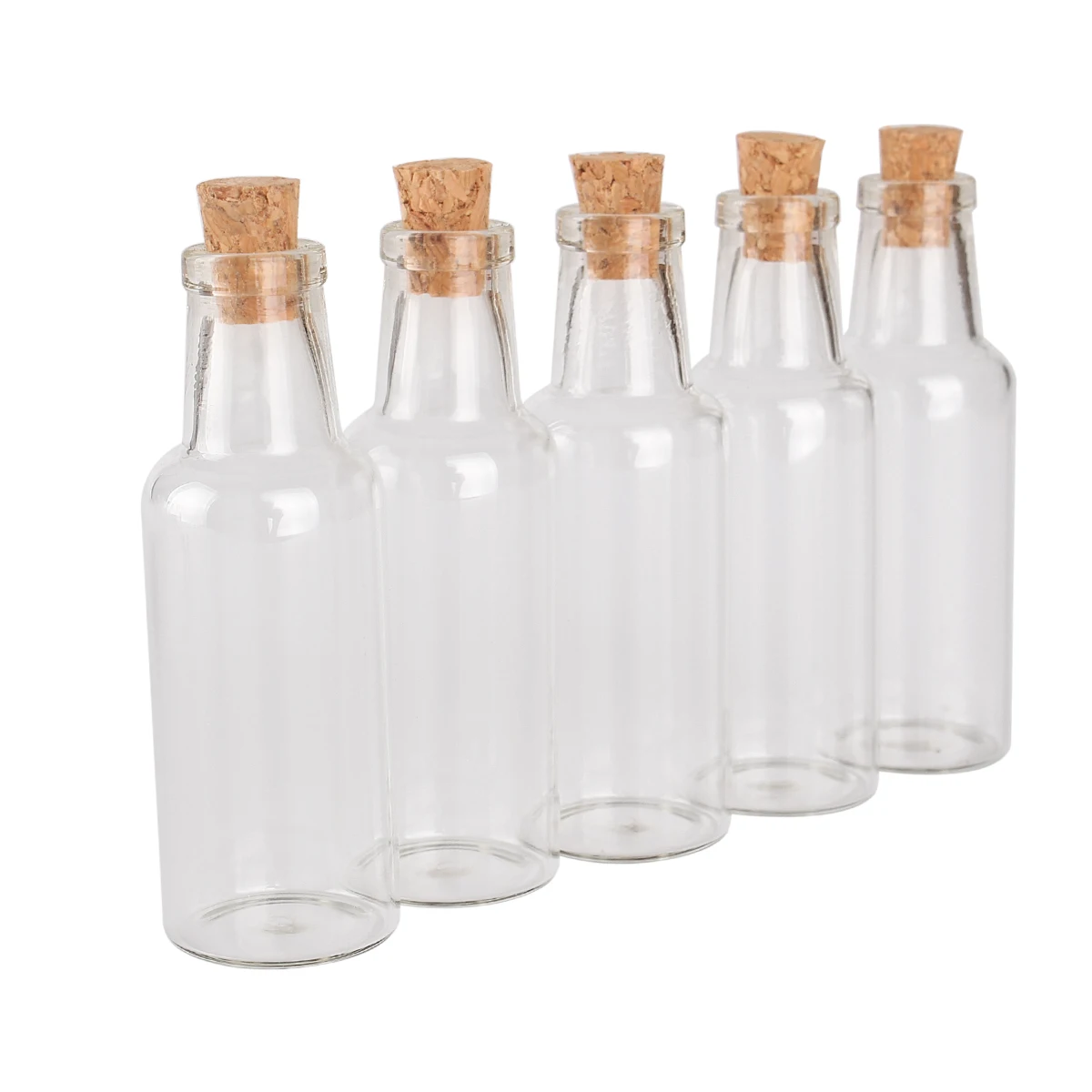 10pcs 15ml 24*70*8mm Glass Vials with Cork Lids Spice Jars Message Bottles Potion bottles Bottles Glass for Wedding party