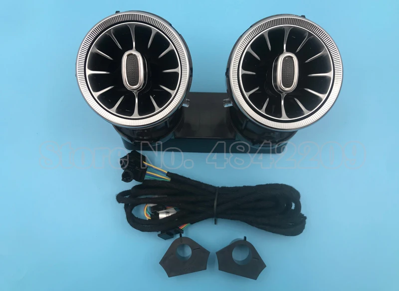 Komplettes Set 64 Farben für Mercedes Ambientebeleuchtung LED C/GLC 2014-2022 x253 w205 Turbinen-Luftauslass Rotierende Hochtöner-Beleuchtung – Detail 15