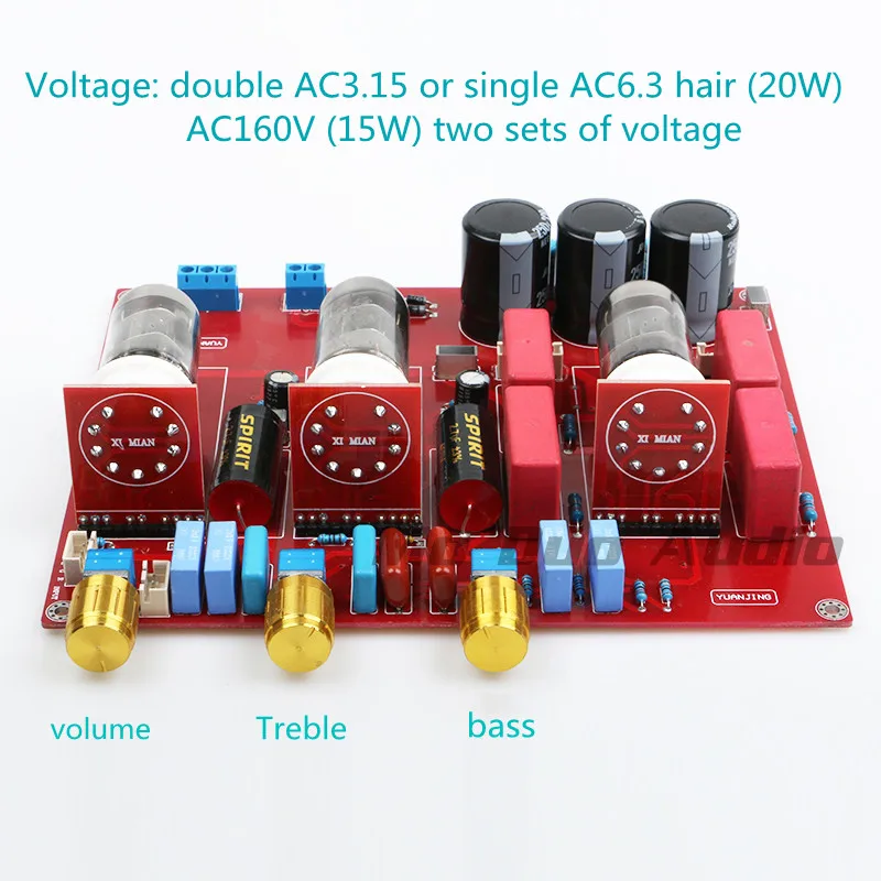 

NEW 6N1 tube tone board power amplifier board KYYSLB amplifierS dual-channel balanced output power amplifier preamp board fev