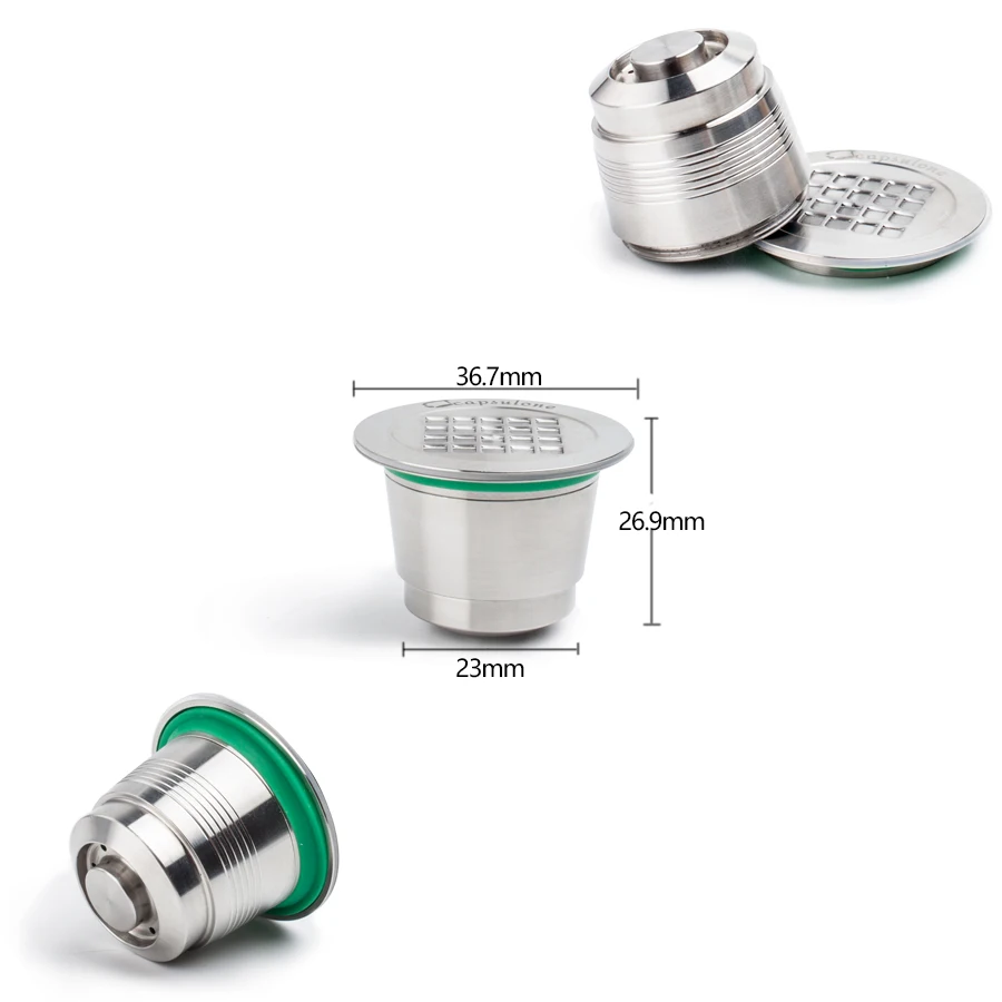 Nespresso Stainless Steel Refillable Coffee Capsule Coffee Tamper Reusable Coffee Pod Business Birthday Coffeeware Gift