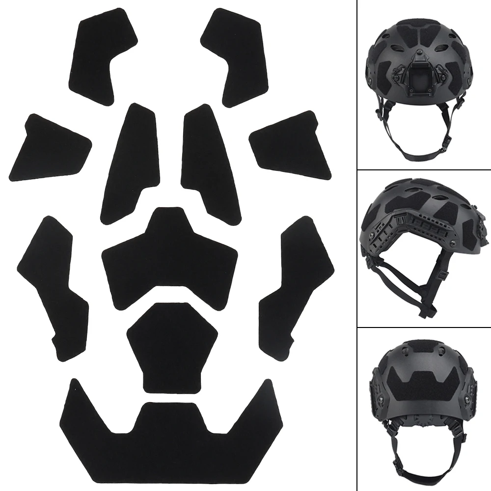 

11pcs Tactical Helmet Patches Hook Helmet Tape Cover Helmet Sticky Accessories Fits All FAST Helmets