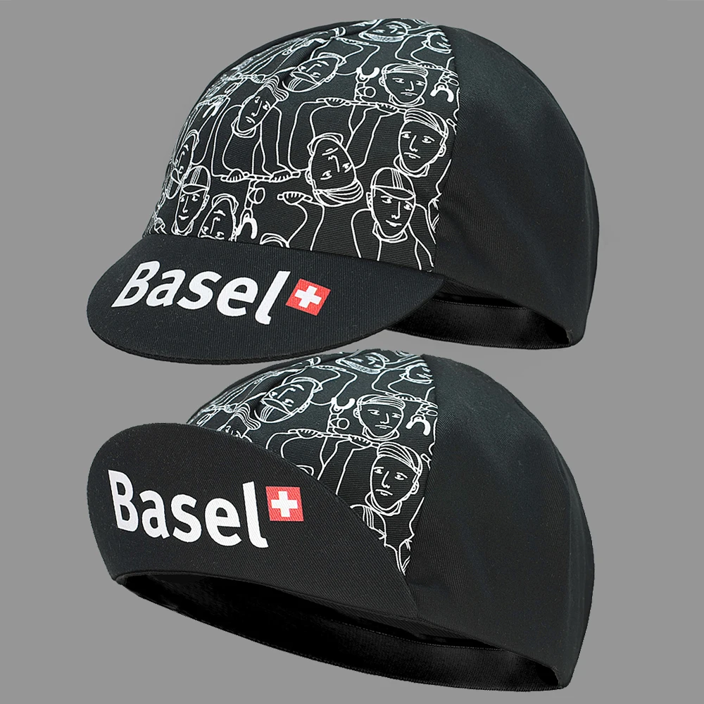 Riders Basel Budapest Multi Black New Classical Cycling Caps OSCROLLING Gorra Ciclismo Unisex