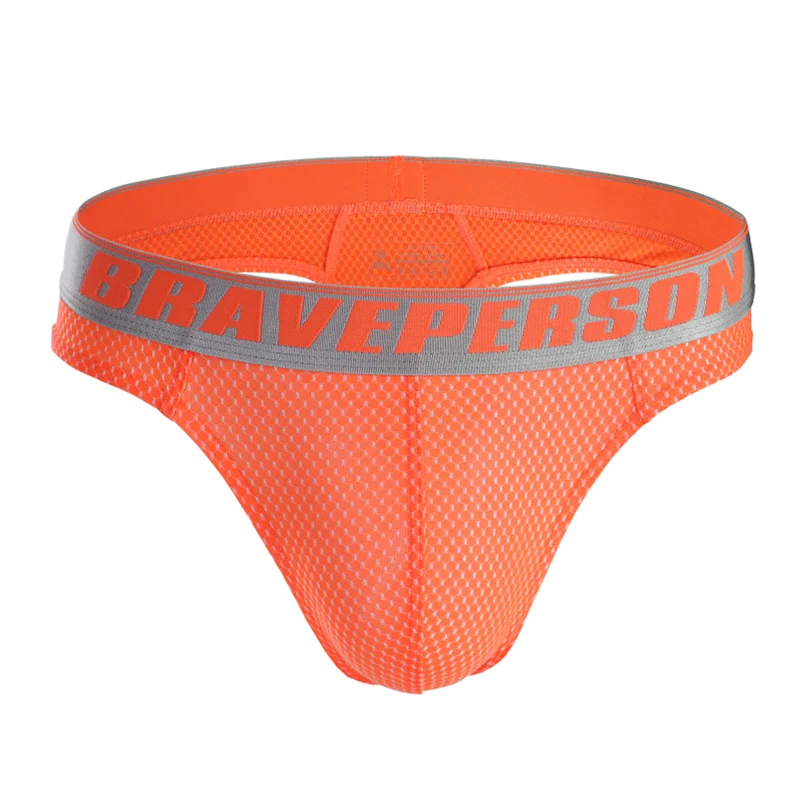 BRAVE PERSON-ropa interior Sexy para hombre, tangas, bragas exóticas, calzoncillos Jacquard, suspensorio, B1153