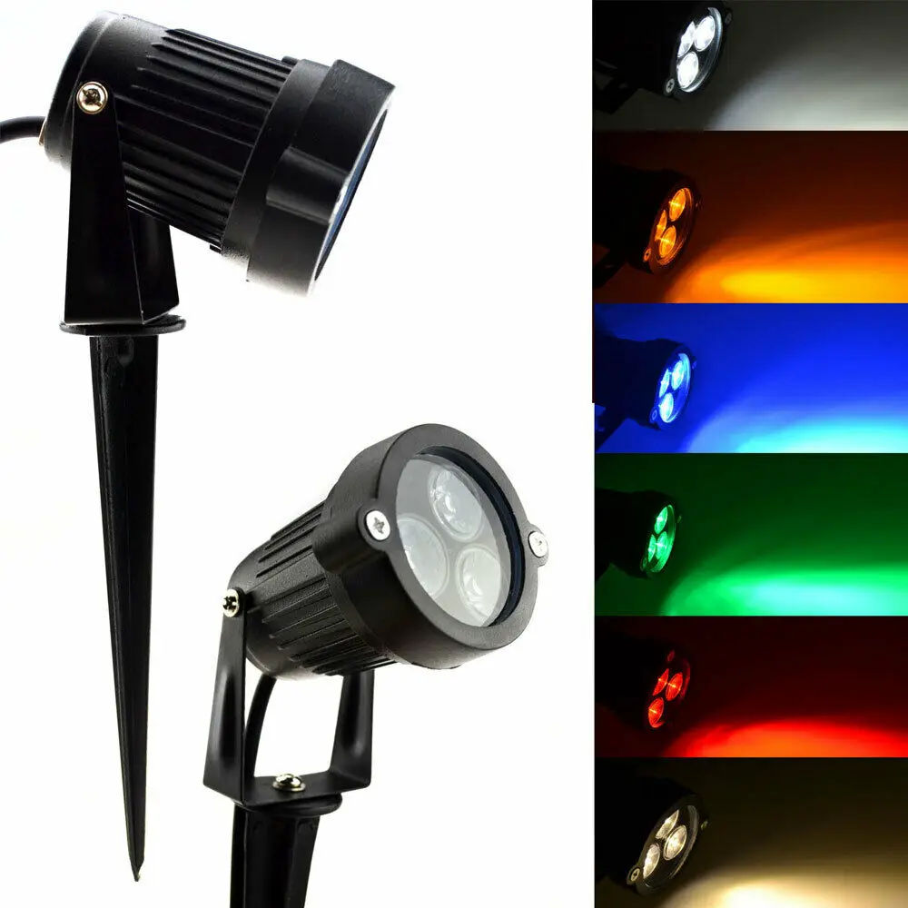 

12W Outdoor Waterproof Spike Bulb IP65 Spotlight Multi LED Landscape Garden Light Lamp DC 12V Wall Yard Path Light