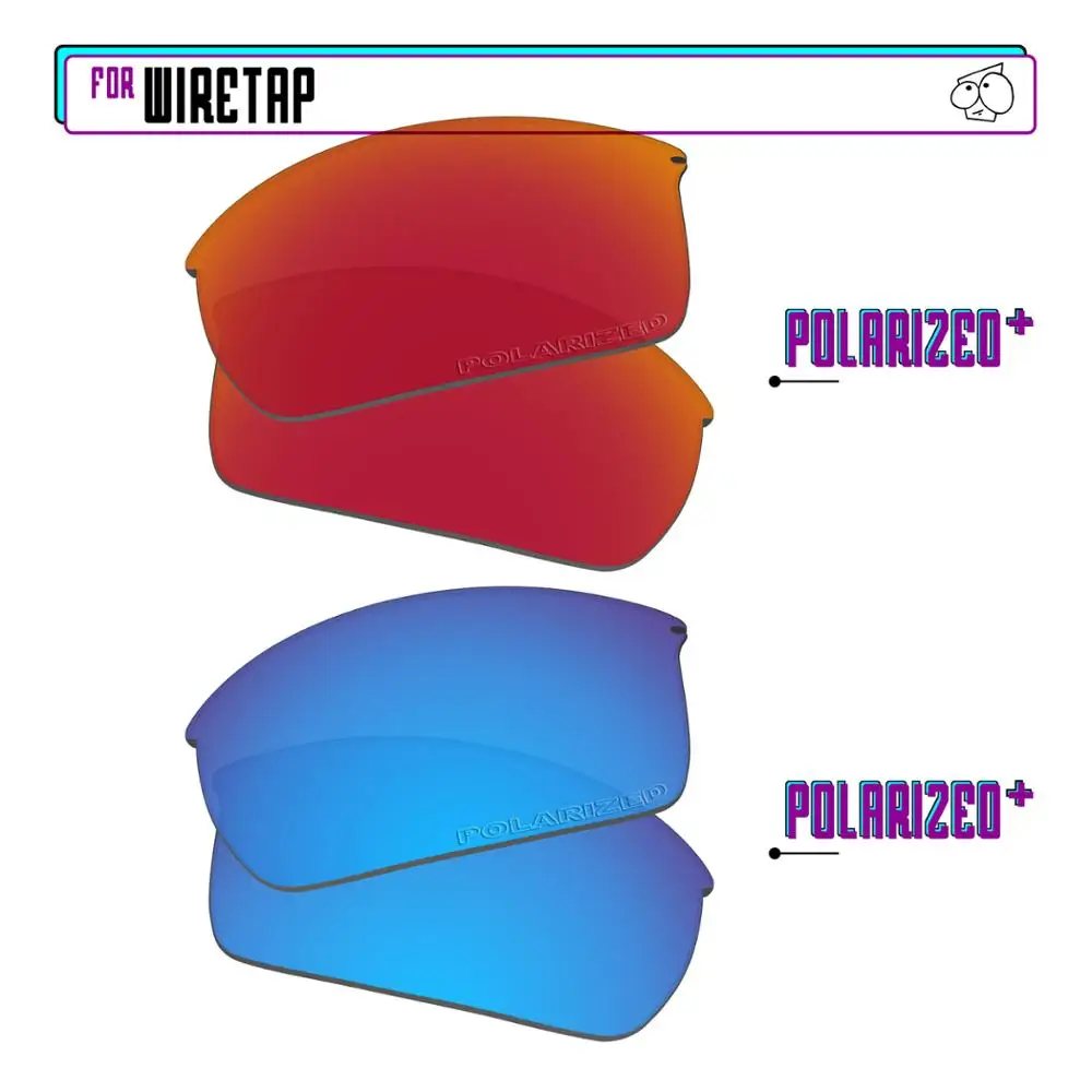 

EZReplace Polarized Replacement Lenses for - Oakley WireTap Sunglasses - BlueP Plus-RedP Plus