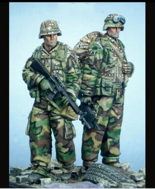 1/35 suporte em 1990 conjunto-moderno guerreiro suporte resina figura modelo kits miniatura gk unassembly sem pintura