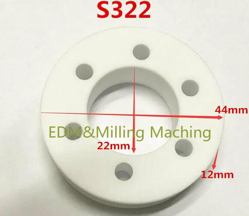 Wire EDM Machine S322 ceramic secondary wheel pressure roller 44*22*12mm For SEIBU EW-A5S/A7S/B3S3/CS/C5S/C5S2/M3S/5S/7S(AWF)