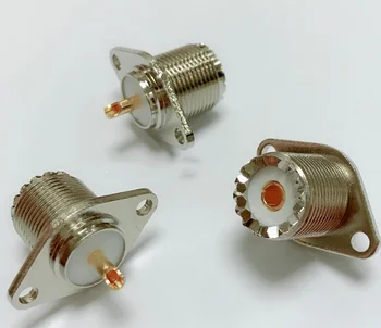 Adaptateurs de montage pour panneau à souder, lot de 10 pièces en laiton UHF SO239 femelle, bride à 2 trous, vente en gros