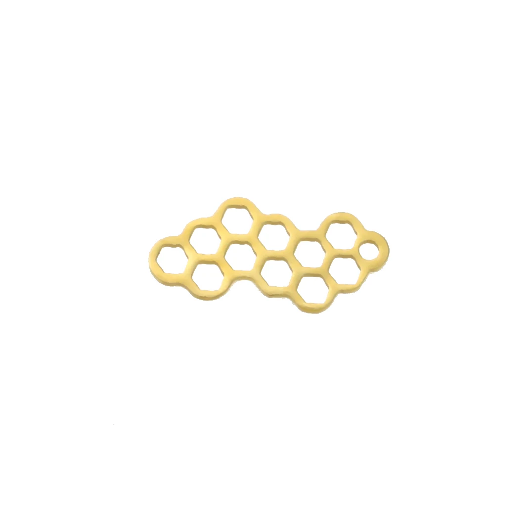 5pcs Stainless Steel Honeycomb Charms Hollow Geometric Stud Earrings Unique Beehive Earrings Women Jewelry Hen Party Accessories