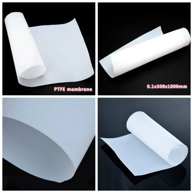 1 foglio di PTFE bianco ad alta resistenza con pellicola in PTFE 0,1x500x1000mm per la lavorazione dell'estrusione di stampaggio a compressione