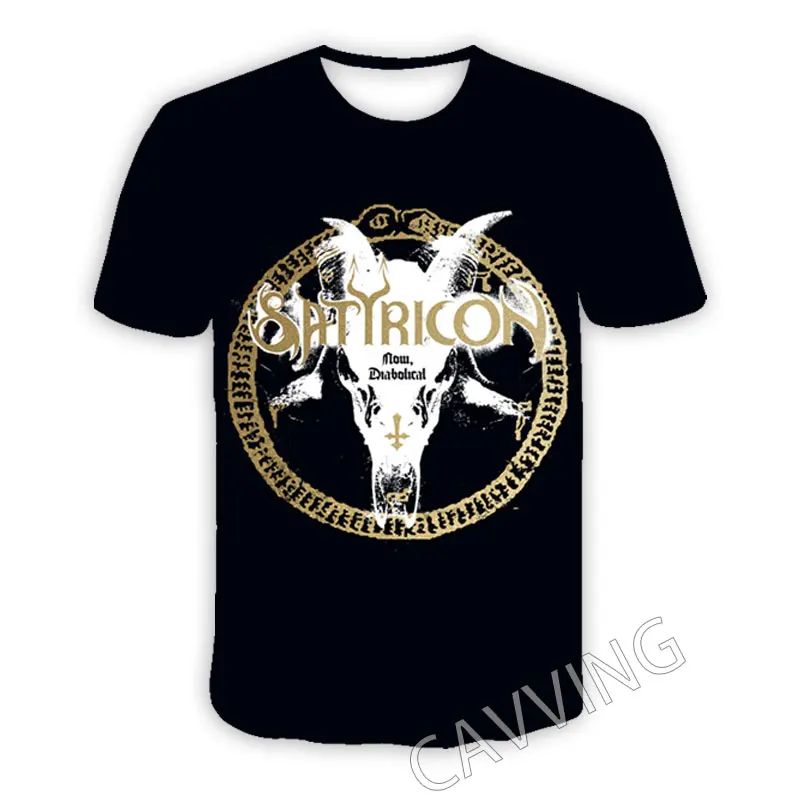 CAVVING 3D Printed  SATYRICON BAND  Casual T-shirts  Hip Hop Tee Shirts Harajuku Styles Tops Clothing for Men/women