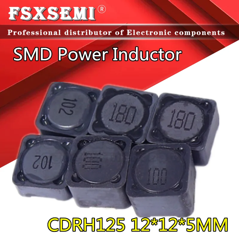 5pcs CDRH125 SMD Power Inductor 12*12*5MM 10UH 15UH 22UH 33UH 47UH 68UH 100UH 220UH 330UH 470UH 1000UH 1MH