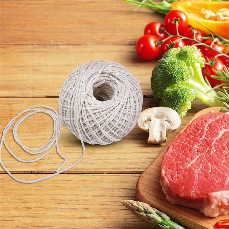 110-feet Cooking Tools Butcher\'s Cotton Twine Meat Prep Trussing Turkey Barbecue Strings Meat Sausage Tie Rope Cord Drop Ship