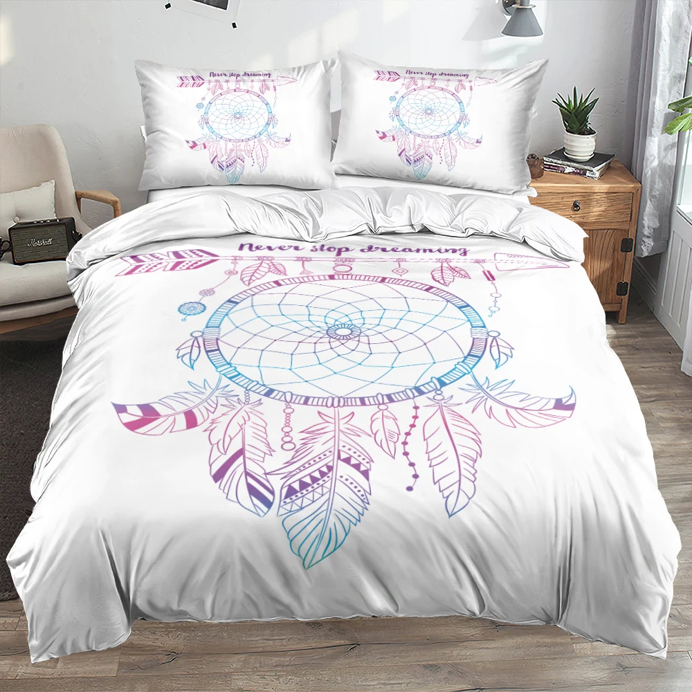 

3D Bohemian White Bedding Sets Linens Bed Pillow Cases Duvet Cover King Queen Full Twin Size Custom Desgin Pattern Home Textile