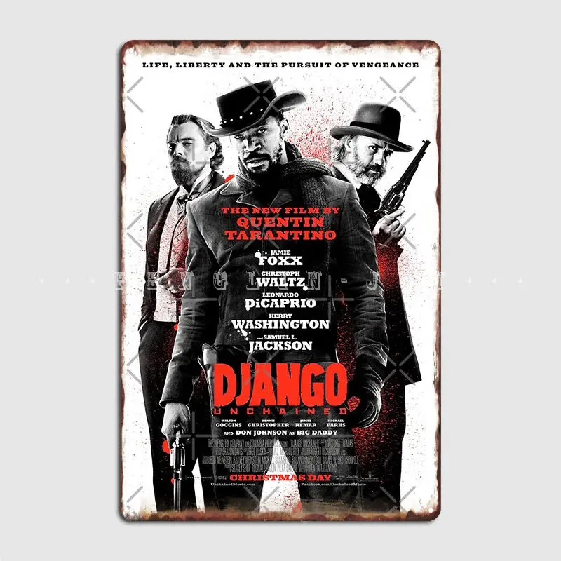 Django Unchained 2 Metal Sign Club Party Bar Cave Classic Wall Decor Tin Sign Poster