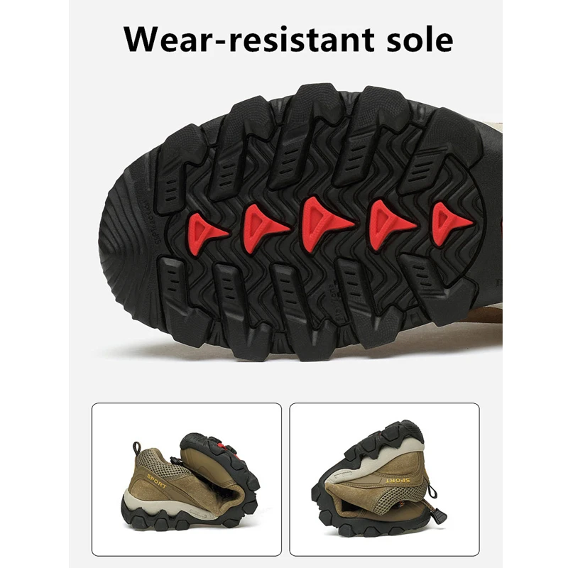 SMS Outdoor Hiking Shoes Non-slip Wear Resistant Breathable Splashproof Climbing Sneaker Trekking Hunting Tourism Mountain Shoes