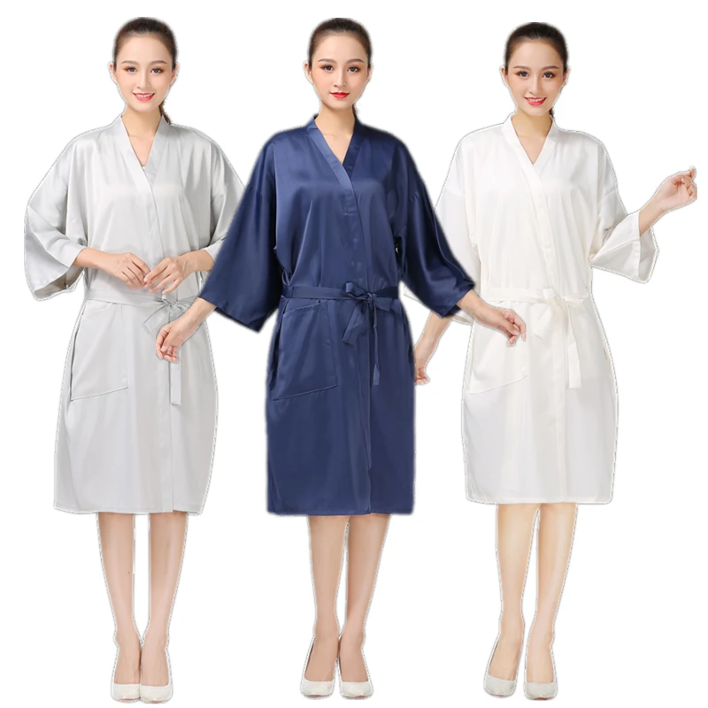 

Salon Professional Hairdressing Gown Barber Shop Customer Hair Dyeing Clothes Beauty SPA Robe Hairdresser Haircut Kimono