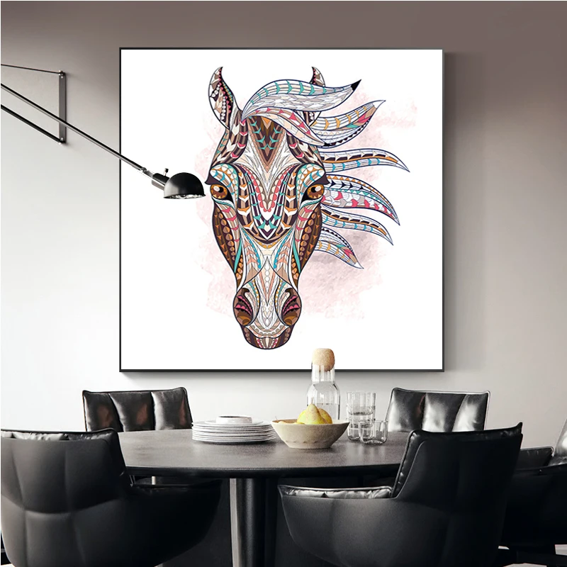 Abstract indian horse diamond painting 5d diy Diamond Embroidery Full drill animal Diamond Mosaic nordic Paint By NumbersZP-2098