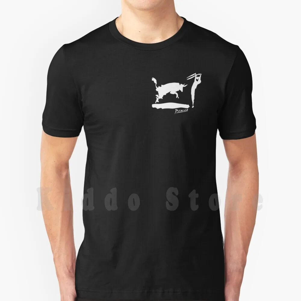 Picasso Bullfighting V2 White T Shirt DIY Big Size 100% Cotton Picasso Pablo Escobar Bullfighting Bullfight Matador Torero Bull