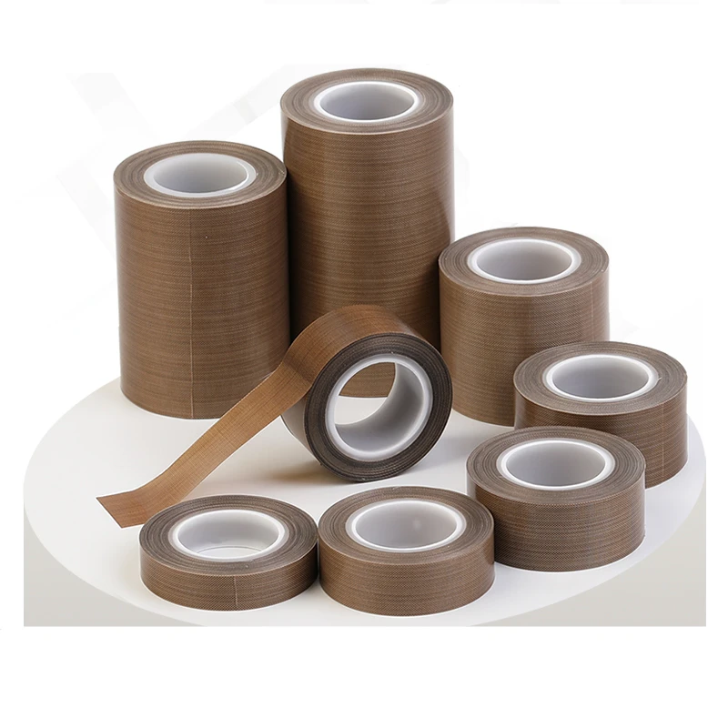 0.13mm 0.18mm 300 Degree High Temperature Resistance Adhesive Tape Cloth Heat Insulation Sealing Machine PTFE Tape