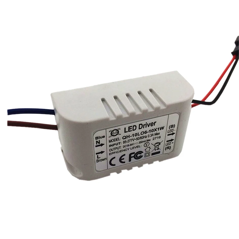 10 Pcs   LED 10W AC85-277V LED Driver 6-10x1W 300mA DC18-34V Box PF LED PowerSupply ConstantCurrent CeilingLamp