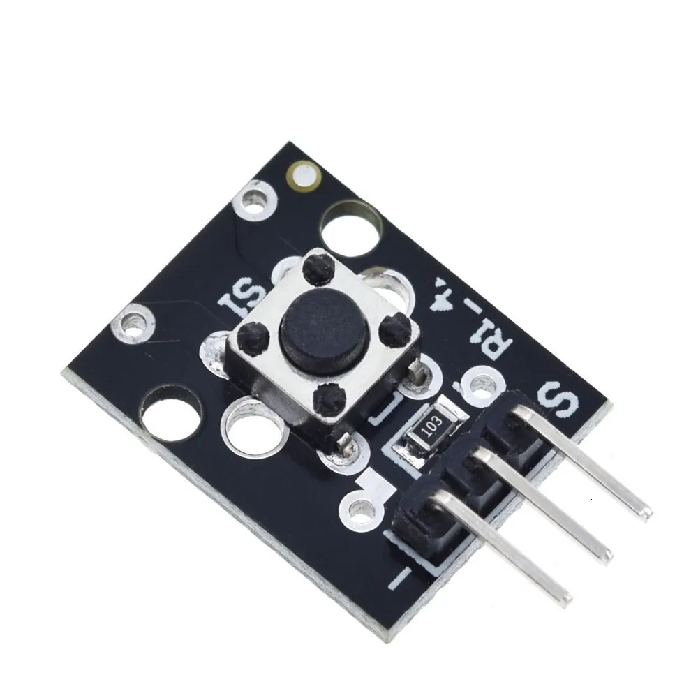 TZT 1/3PCS KY-004 3-poliger Tastenschalter-Sensormodul für Arduino DIY Starter Kit 6*6*5mm 6x6x5mm KY004 – Detail 4