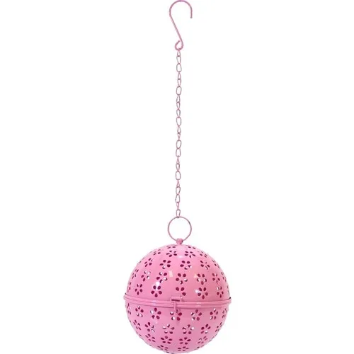 Metal Hanging Sphere Large Pink