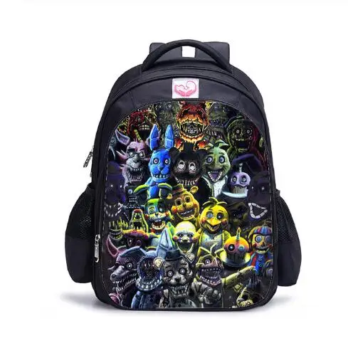 16 インチ漫画 5 夜でフレディバックパック子供 FNAF ボニー Fazbear 学校ティーンエイジャー男の子 Bagpacks 子供ランドセル