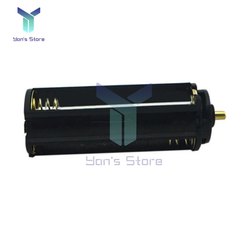 3 Pin AAA Giá Đầu Đen Plastical Kim Loại Bảo Vệ Giá Đỡ Hộp Ốp Lưng Hình Trụ Loại Đèn Pin Đèn Pin 65Mm * 21mm Box