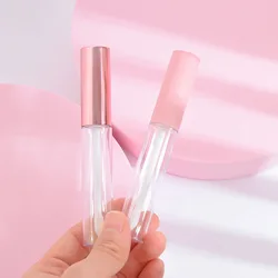 1pc 10ml Empty Round Lip Gloss Tube With Wand Applicator Refillable Plastic Lipstick Lip Balm Bottles Vials DIY Container New