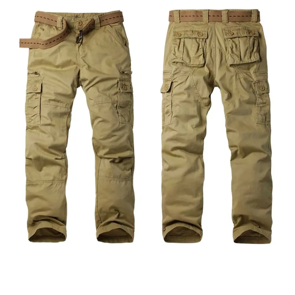 Trendy Cargo Broek Man Casual Militaire Stijl Broek Straight Losse Baggy Broek Vintage Zakken Broek Mannen Joggers Kleding