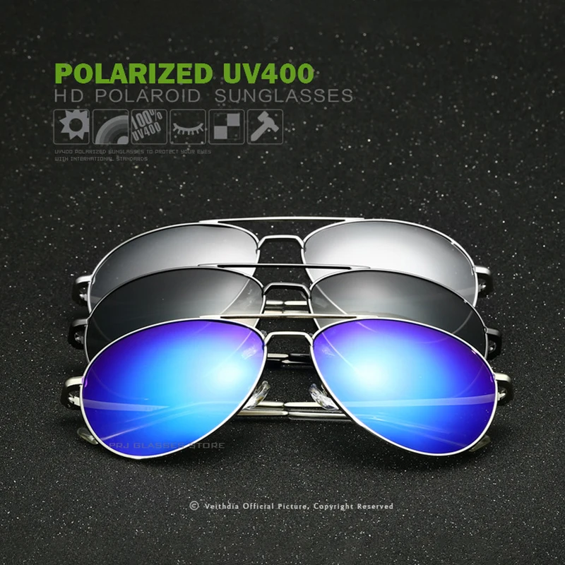 VEITHDIA Sunglasses Unisex Fashion Men Women Outdoor Sun Glasses Polarized UV400 Coating Mirror Eyewear For Male/Female 2736