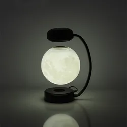 Levitating Moon Lamp Unique Design Bend pipe Maglev 3D Printing Floating Lunar Lamp Home Office Room Decorations Creative Gifts