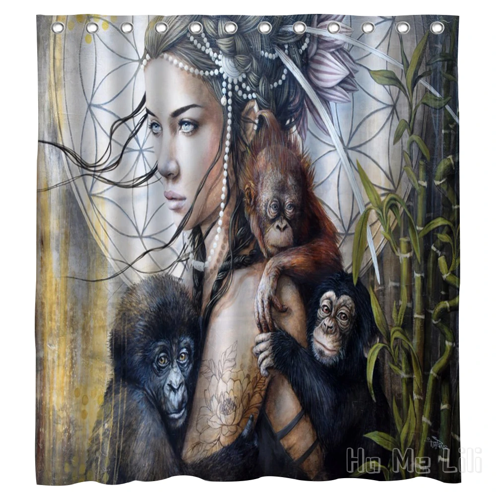 Sophie Wilkins Art Design Waterproof Shower Curtain Bathroom Decor