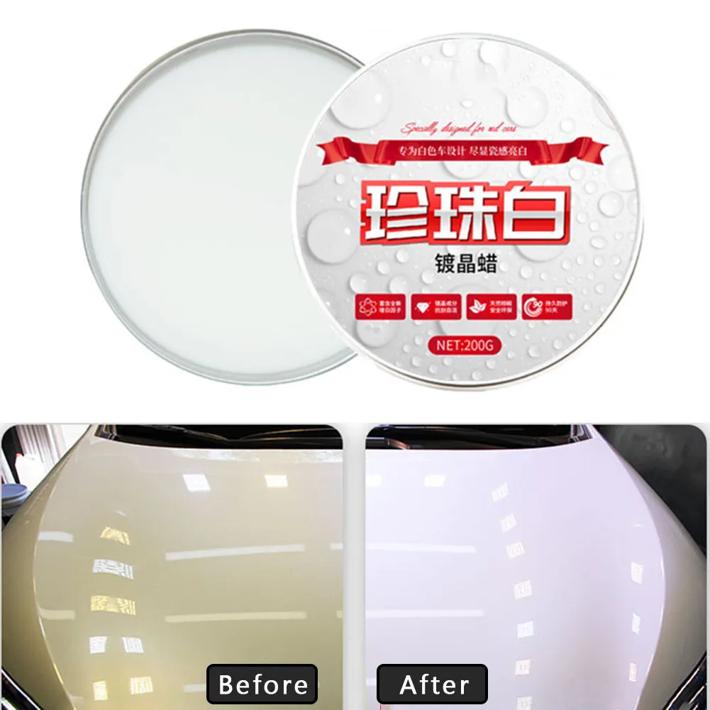 Car Coating Wax Polishing Paint Care White Hard Wax Anti Scratch Car Polish Cream Decontamination Polishing Wax Car Maintenance