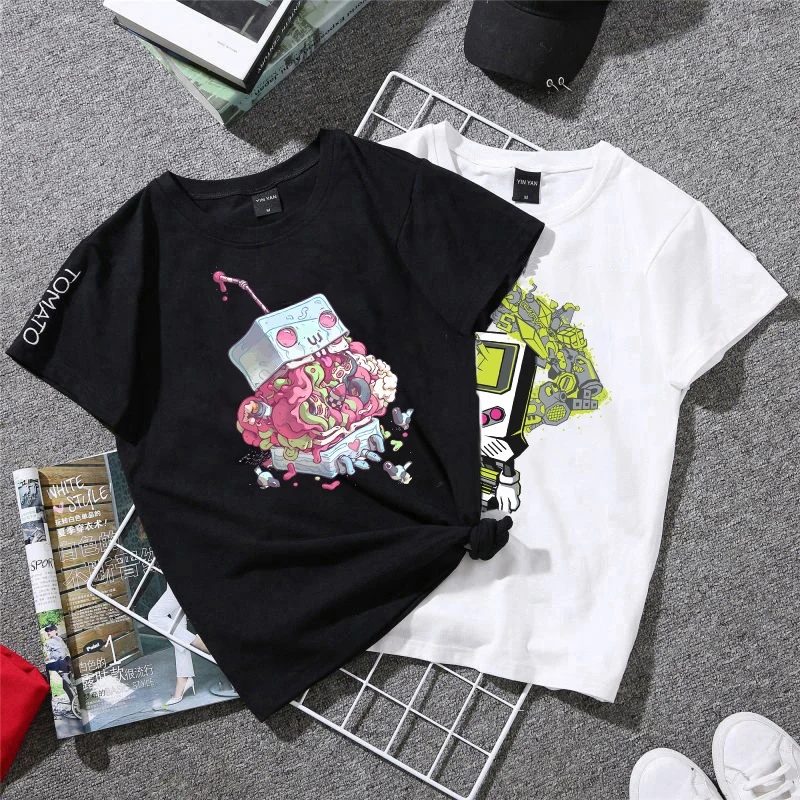 Funny Cartoon Animation Children's T-shirt Iron On Decoration Game Console Radio Printing Fusible Vinyl Heat Transfer Patch