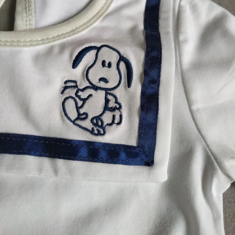 2024 New Summer Baby Boys Girls Bodysuits Cotton Baby Clothes Cute Dog Cherry Unisex Short Sleeve Jumpsuit Baby Clothing