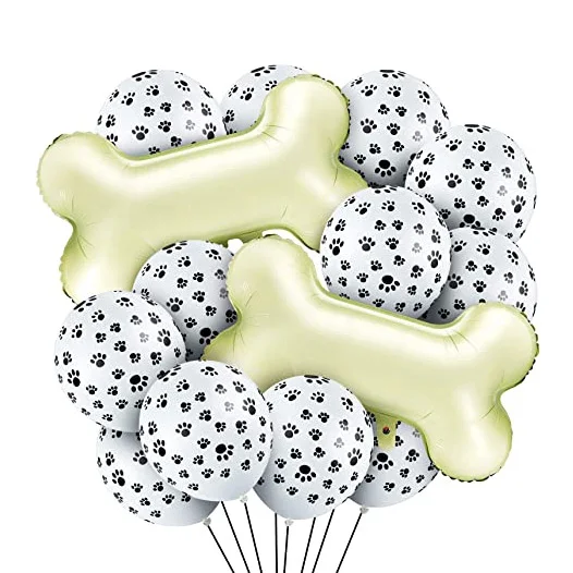 

44 шт./лот лапы воздушные шары кости форма фольги воздушный шар с гелием следы лап Globos для собак тематические вечерние дети ребенок день рождения поставки