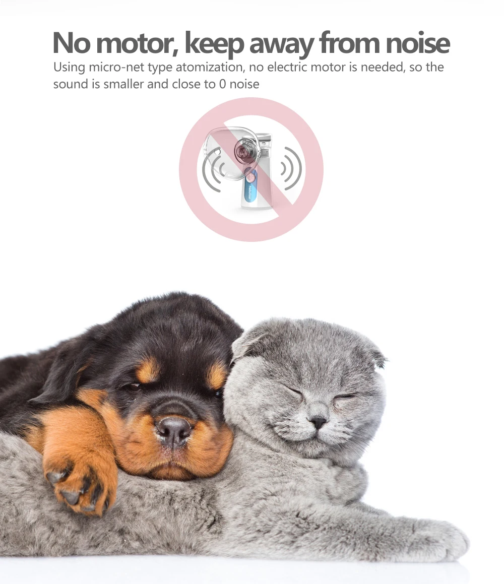 KIUZOU Medical Silent Mesh Nebulizer Handheld Asthma Inhaler Atomizer Kids Adult Nebulizador Mini Portable Nebulizer Humidifier