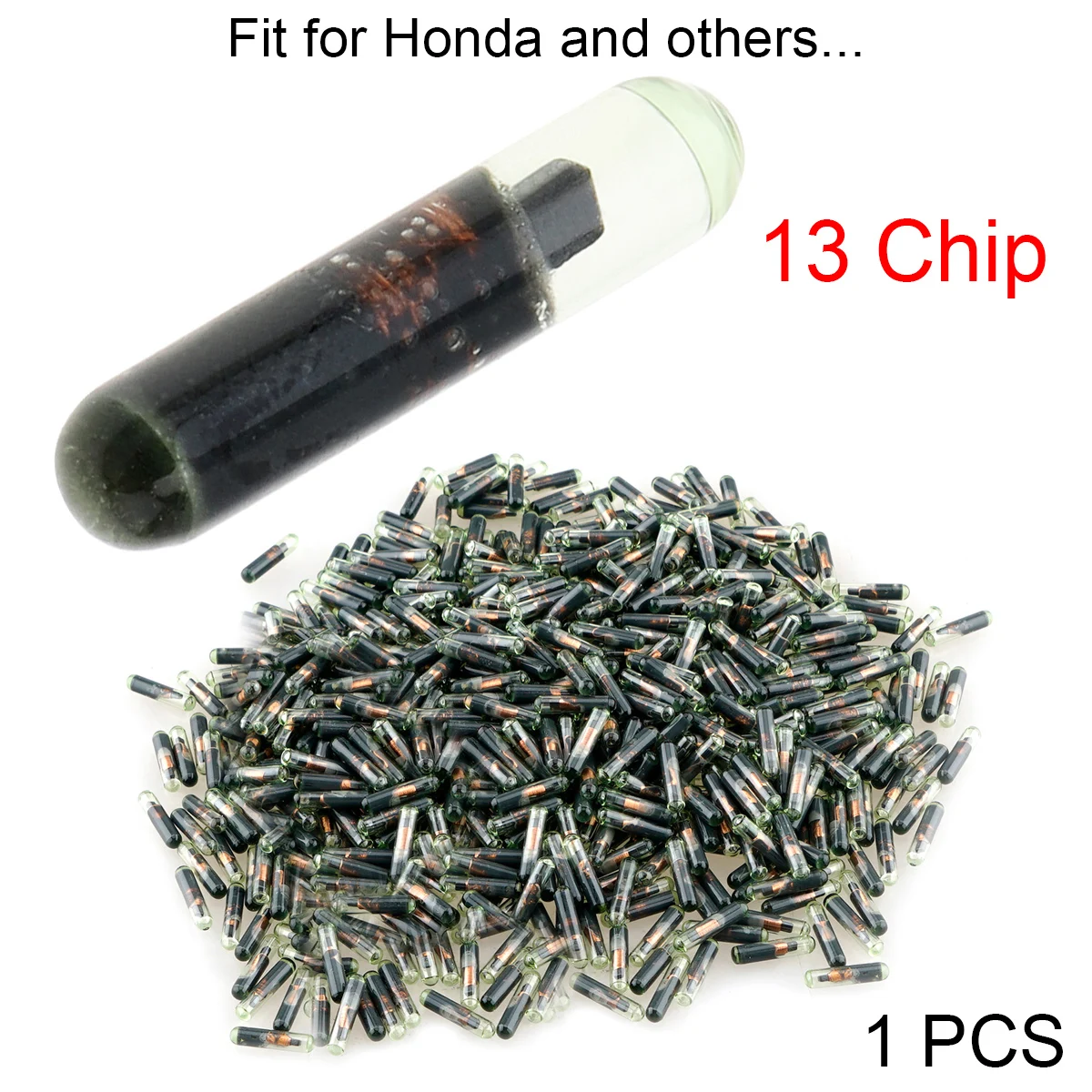 

Blank ID 13 Glass Chip Car Key Transponder Chip Replacement Fit for Honda Car Vehicle Automobile SUV