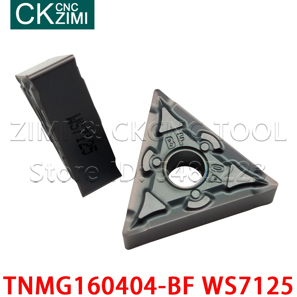 TNMG160404-BF WS7125 Hartmetall Drehen Einsätze CNC Drehmaschine Klinge Schneiden Werkzeuge Halter hohe qualität TNMG 160404 für edelstahl