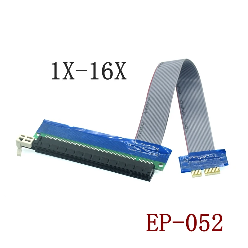 PCIE 1X to 16X Express Slot Riser Card Extender Extension Ribbon Flexible With 4Pin Power Cable