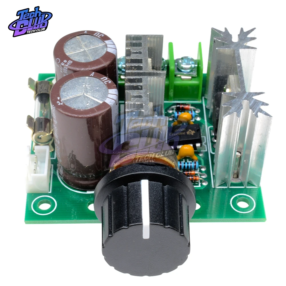 10A Auto PWM DC Motor Speed Controller Regulator Governor with Knob Switch 12V-40V 32V Volt Regulator Dimmer 400W Board Module