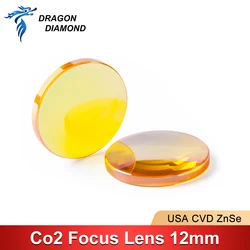 Original USA ZnSe Co2 Laser Lens Dia.12mm Focus Length 38.1 50.8 63.5 76.2 101.6mm For Co2 Laser Cutting Engraving Machine