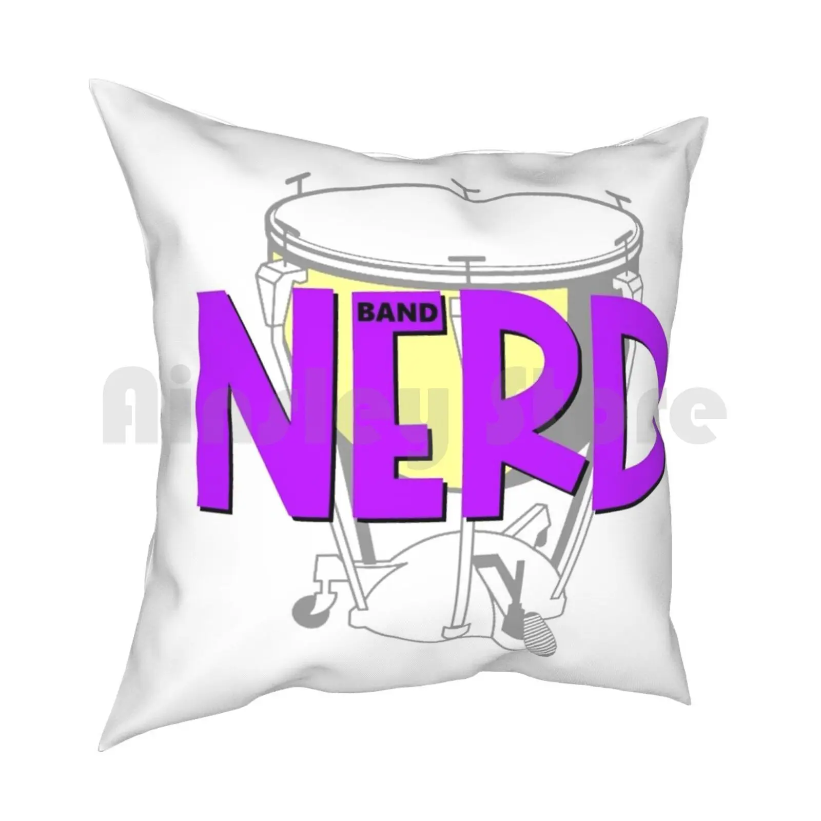 Band Nerd-Timpani Pillow Case Printed Home Soft Throw Pillow Band Band Nerd Marching Band Marching High School Band High