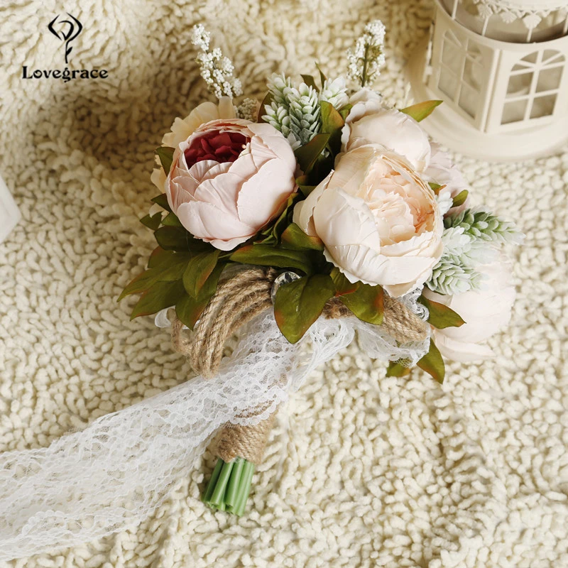 Ramo de flores para novia, soporte de mano de seda rosa, blanco y rosa, accesorios de boda para damas de honor