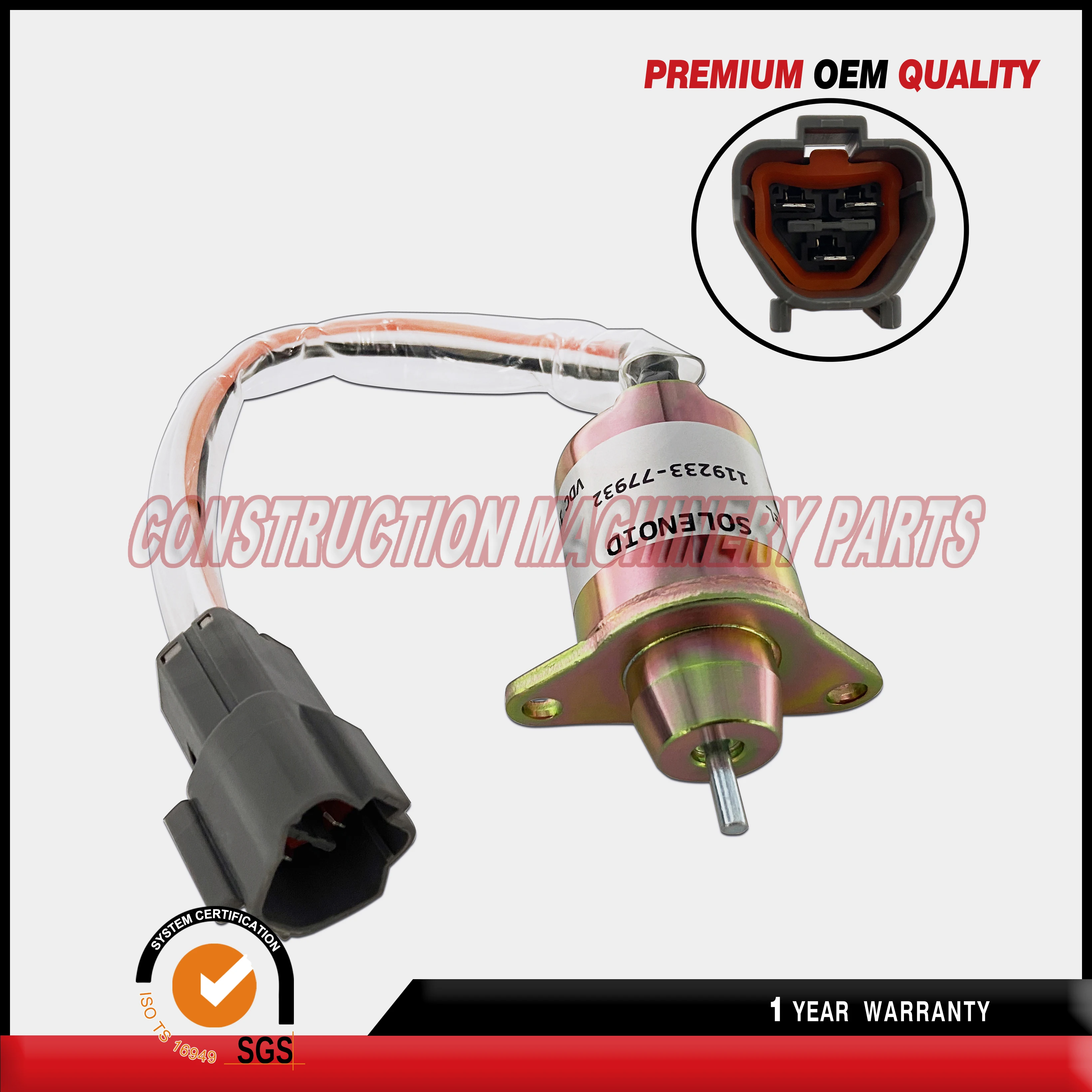 Fuel Shut Off Solenoid 119233-77932 119233 77932 Fits YANMAR JOHN DEERE TRACTOR Generator